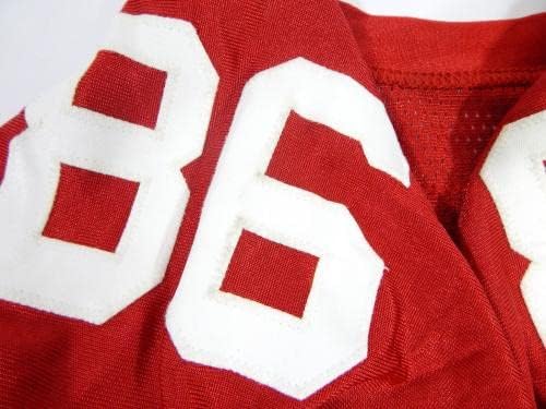 2011 San Francisco 49ers Brian Jennings 86 Oyunu Yayınlandı Kırmızı Forma 48 DP37161 - İmzasız NFL Oyunu Kullanılmış Formalar