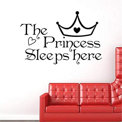 PULABO1Pc Prenses Uyur Burada Alıntı Duvar Sticker Kız Odası Çıkartması Reliablea€ ' Kalite