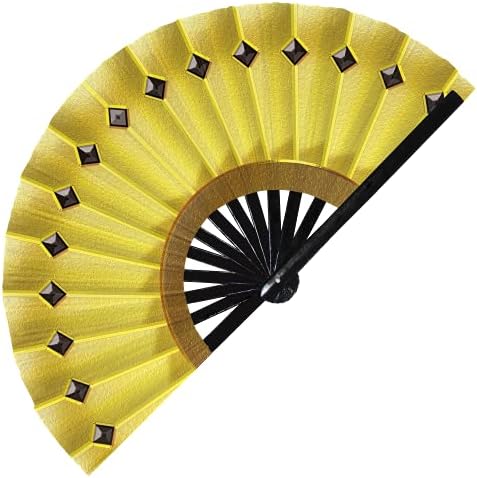 Sarı El Fanı Cosplay Hayranları Altın Büyük yelpaze Cosplay Aksesuarları Cosplay Savaşçı El Fanı (Stil 5)