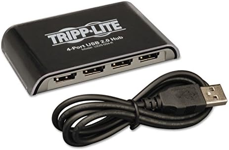 Tripp Lite U225004R 4 Portlu USB Mini Hub, Siyah / Gümüş
