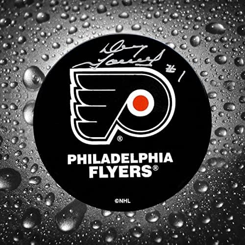Doug Favell Philadelphia El İlanları Logo İmzalı Disk-İmzalı NHL Diskleri