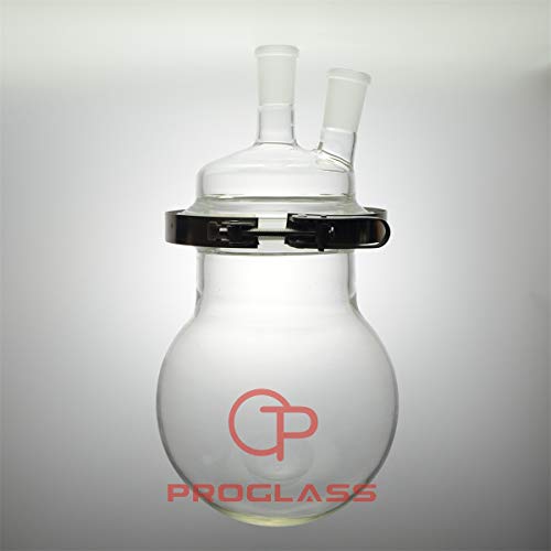 PROGLASS Laboratuvar Ayrı Reaktör yuvarlak tabanlı bir şişeye ile Kolay Açık kelepçe İki Boyunlu (50000 ml)