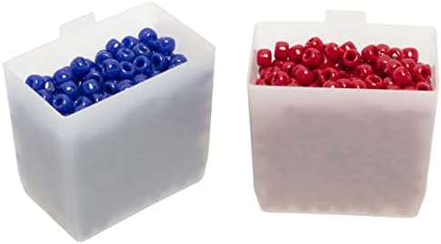 Akro-Mıls 30101 Raf Kutularındaki Küçük Parçaları Sıralamak için Plastik Saklama Kabı, (2 inç x 3-1/4 inç x 3 inç), Beyaz,