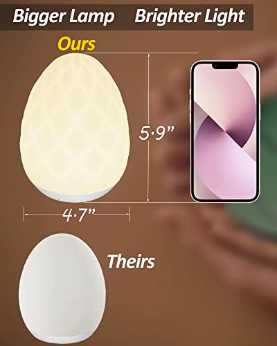 Vovoly Değiştirilebilir Bebek Gece Lambası, Uzun Ömürlü Pilli Büyük Yumurta Lambası-Çok Renkli Bisiklet-Zamanlayıcı ve Dokunmatik