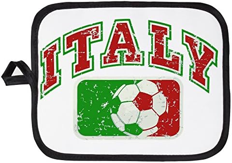 Kraliyet Aslan Potholder Pot Tutucu İtalya Futbol Grunge İtalyan Bayrağı
