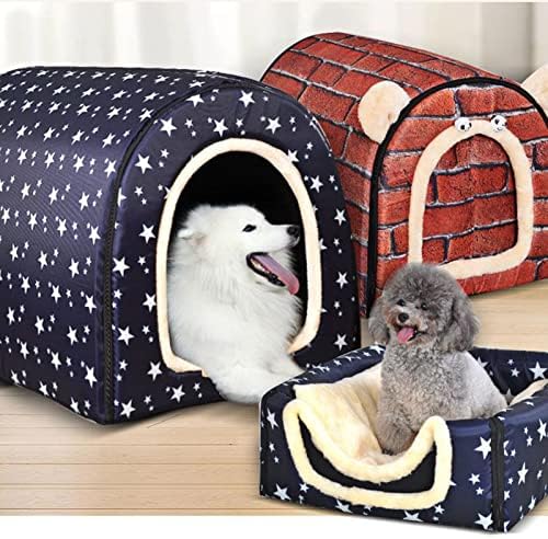 LÜZHONG Rahat Mağara köpek yatağı, Premium Mağara evcil Hayvan yatağı Kediler ve Küçük Köpekler için Sakinleştirici ve Rahat