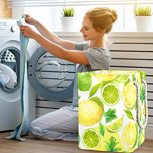 Inhomer Çamaşır Sepeti Limon Meyve Katlanabilir çamaşır sepetleri Firma çamaşır Kutusu giysi saklama Organizasyon için Banyo