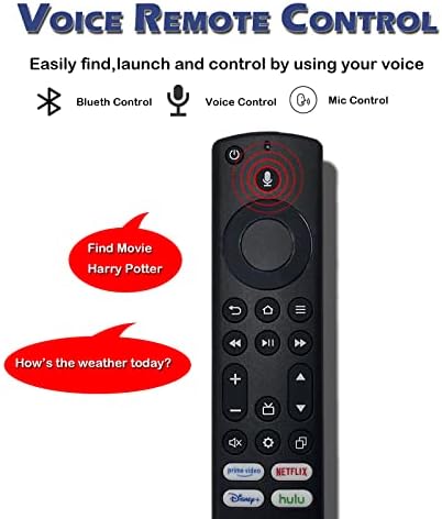NS-RCFNA-21 Insignia ve Toshiba TV Edition için Sesli Uzaktan Kumanda Değiştirme Sesli Arama Özellikli Akıllı TV, NS-40D510NA21