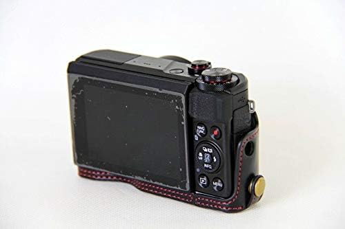 PU Deri Yarım Kamera Kılıfı çanta kılıfı Alt Açılış Sürümü Canon Powershot G7X Mark III / G7XIII / G7XM3