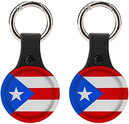 Porto Riko Bayrağı Koruyucu Kılıf Kapak AirTags Güvenli Tutucu Anahtarlık Aksesuarları