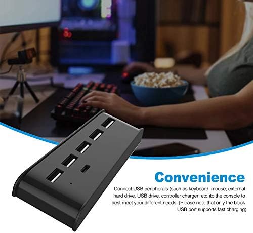 N / A 5 Port yüksek hızlı Splitter adaptörü Oyun konsolu USB Hub için Çok Fonksiyonlu PS5 Oyun konsolu şarj standı gösterge