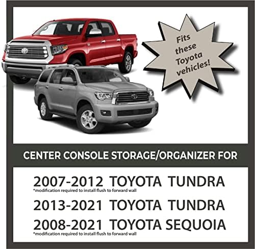 MX Oto Aksesuarları - Toyota Tundra & Sequoia (2013-2021) ile Uyumlu Orta Konsol Düzenleyici-ABD'de üretilmiştir. Yıllar