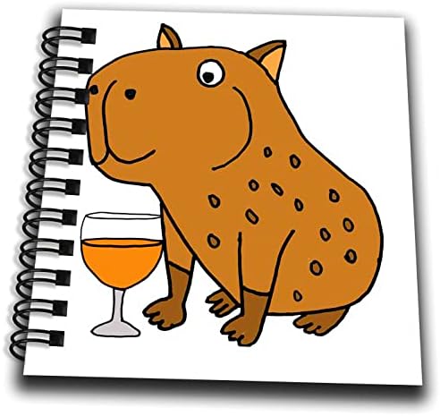 3dRose Sevimli Komik Kapibara İçme Konyak Partisi ve Meme Şarkısı Çizgi Film-Çizim Kitapları (db-371314-3)
