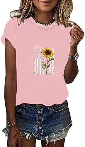 Crewneck Bluz Bayan Yaz Sonbahar Kısa Kollu Giyim Moda Grafik Casual Bluz T Shirt Bayanlar için U4 U4