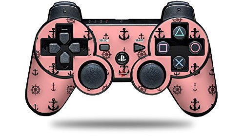 Sony PS3 Denetleyicisi ile uyumlu WraptorSkinz Çıkartma Stili Cilt-Nautical Anchors Away 02 Pembe (DENETLEYİCİ DAHİL DEĞİLDİR)