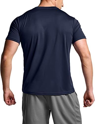 TSLA 1 veya 2 Paket erkek Egzersiz koşu tişörtü, Kuru Fit Nem Esneklik T-Shirt, Spor Salonu Atletik Kısa Kollu Gömlek