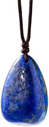 HXSCOO 1 Adet Doğal Lapis Lazuli işlenmemiş taş Kolye Cilalı Taş Şifa Kristalleri diy ev dekoru uğurlu takı Hediye
