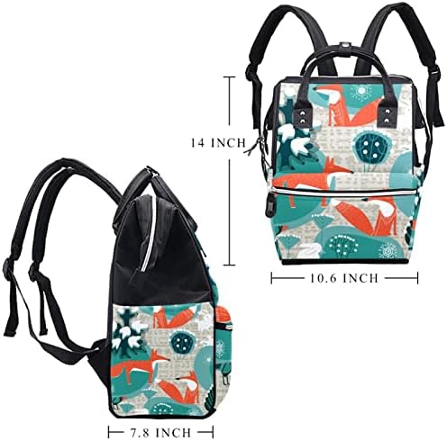 Tilkiler Hayvan bebek bezi çantaları Mumya Tote Çanta Çok Fonksiyonlu seyahat için sırt çantası, Şık Kolej okul sırt çantası