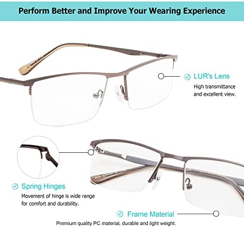 LUR 3 Paket Yarım jant okuma gözlüğü + 4 Paket Klasik okuma gözlüğü(Toplam 7 Çift Okuyucu +3.00)