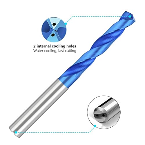 Matkap Ucu 3D Karbür Uçları 3-12mm Soğutma Matkap Spiral Büküm Matkap Ucu Mavi Kaplama Delik Matkap Metal 1 Adet (Renk: 4.0