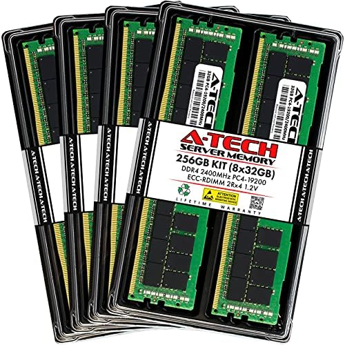 A-Tech 256GB Kiti (8x32GB) ram bellek için Supermicro X10DRFF-ıG-DDR4 2400MHz PC4-19200 ECC Kayıtlı RDIMM 2Rx4 1.2 V Sunucu