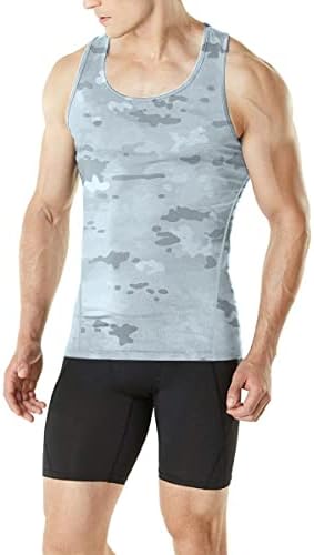 HİBETY erkek 3 veya 4 Paket Kolsuz Sıkıştırma Tank Top, Taban Katmanı Serin Kuru Sıkıştırma Gömlek Kas spor kolsuz tişört