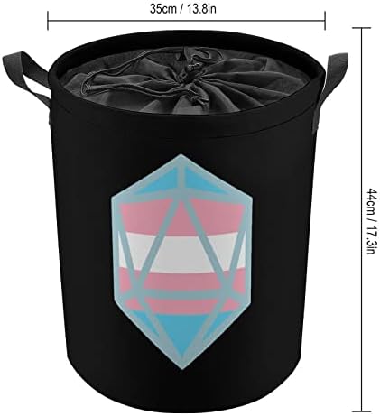 Transseksüel Bayrağı D20 çamaşır sepeti İpli Kapatma ile çamaşır sepeti Saklama Torbaları Ev Seyahat için