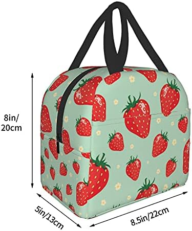 Çilek Moda yemek kabı Seyahat Çantası Piknik Çantaları Yalıtımlı Dayanıklı alışveriş çantası Okula Dönüş Yeniden Kullanılabilir