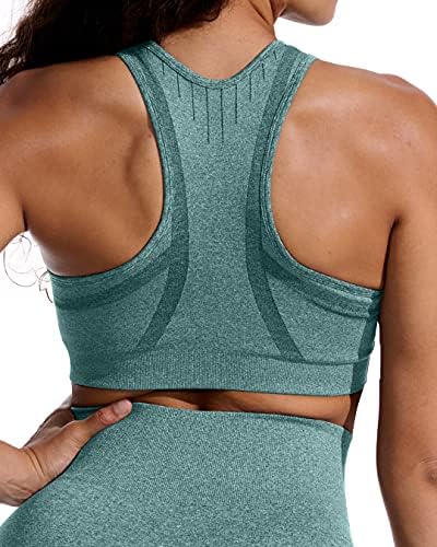 OYS Egzersiz Seti Kadınlar için 2 Parça Dikişsiz Yüksek Bel Eşleşen Yoga Spor Giyim Kıyafetler
