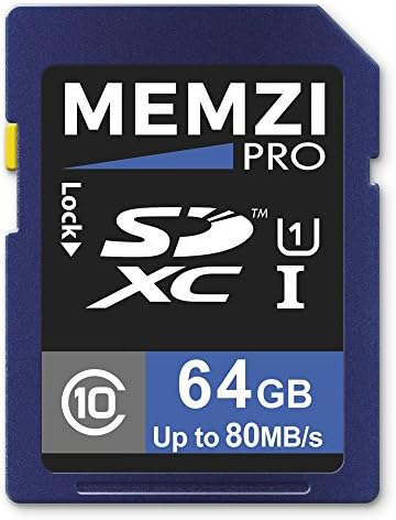 MEMZI PRO 64 GB Sınıf 10 80 mb/s SDXC Hafıza Kartı Olympus VG, VH veya VR Serisi Dijital Kameralar