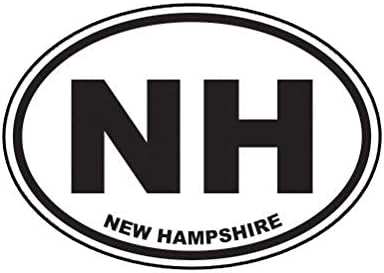 New Hampshire Eyaleti Oval Sticker Çıkartması NH Kamyon Araba Çıkartması Vinil TAMPON çıkartması Herhangi Bir Yüzeye Yapışır