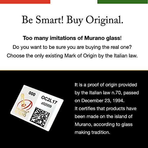 Murano Cam, Altı Renkli Gümüş Yaprak bardak takımı, El Yapımı Bardaklar, Üflemeli Cam Sanat Eserleri, YourMurano