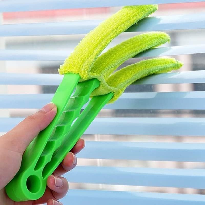 2 adet Mikrofiber Çıkarılabilir Yıkanabilir Temizleme Fırçası Klip Ev Silgi Pencere Yaprakları Panjur Temizleyici Fırçalar
