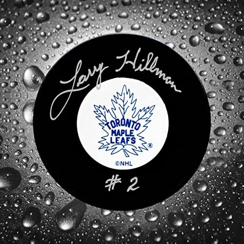 Larry Hillman Toronto Maple Leafs Orijinal 6 İmzalı Disk-İmzalı NHL Diskleri
