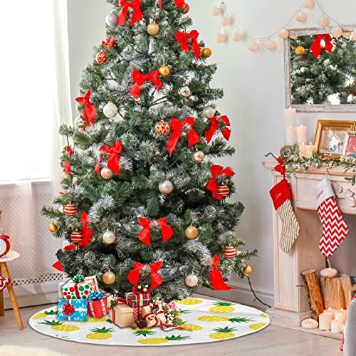 Oarencol Ananas Noel Ağacı Etek 36 inç Yaz Meyve Desen Noel Tatil Parti Ağacı Mat Süslemeleri