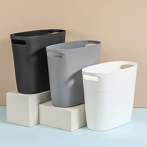 Plastik Küçük çöp tenekesi Kolları ile 3.2 Galon İnce Çöp Sepeti Kutusu Dar çöp konteyneri Ofisler, Mutfaklar, Banyolar,