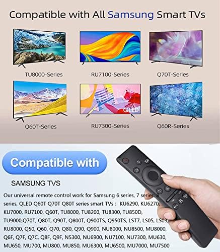 Samsung Akıllı TV için uzaktan Kumanda, Siawclub Evrensel Uzaktan Değiştirme Kontrolü HDTV 4K UHD QLED LCD TV'ler, Netflix
