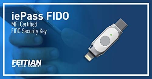 FEİTİAN iePass K44 Çift Konektörlü iOS USB Güvenlik Anahtarı-İki Faktörlü Kimlik Doğrulayıcı-USB-C + Lightning-FIDO U2F +