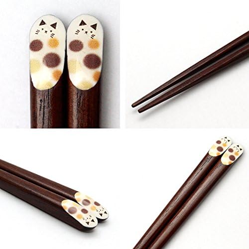 Ishida Chopsticks Kalp Kedi Çemberi 8,1 inç (20,5 cm), Kahverengi