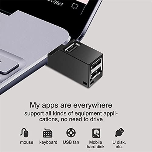 CUJUX USB 3.0 HUB Adaptörü Genişletici Mini Splitter Kutusu PC Dizüstü Cep Telefonu ıçin Yüksek Hızlı U Disk Okuyucu (Renk: