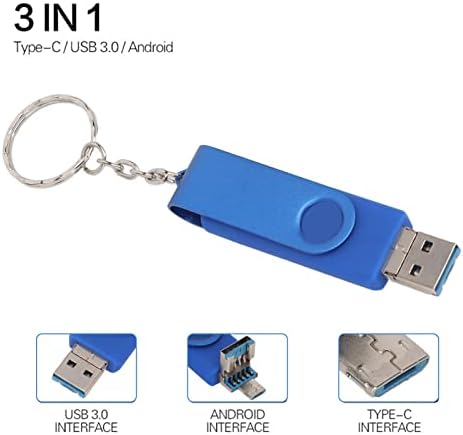Yüksek Hızlı U Disk, Tak ve Çalıştır Kararlı İletim USB Flash Sürücü 3'ü 1 Arada Tasarım Fotoğraf Veri Depolama için Cep