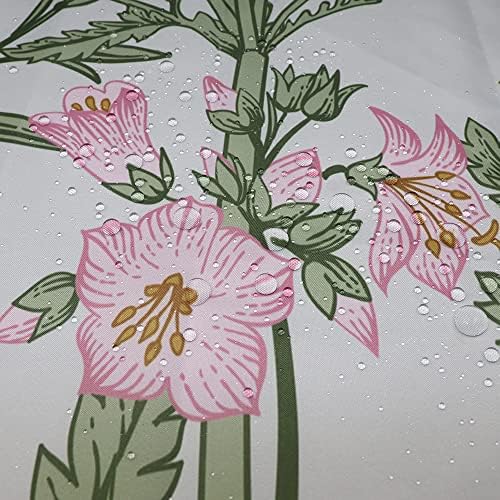 Kloroplastid Vintage Vahşi Çiçek Tema Duş Perdesi Rustik Doğa Çiçek Bitki Otlar Yeşil Yaprak Banyo Dekor Polyester Su Geçirmez
