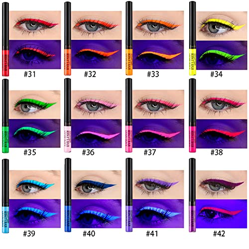 Xıahıum Su Geçirmez Eyeliner Kalem Renkli Sıvı Eyeliner Bulaşmaya Dayanıklı Yüksek Pigmentli Mat Göz Kalemi Göz Makyaj Kozmetik