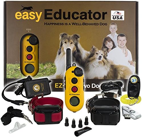 E-Yaka Eğitimci EZ-902 - 1/2 Mil Uzaktan Su Geçirmez Eğitmen Kolay Eğitimci-PetsTEK Köpek Eğitim Tıklayıcısı ile Statik,