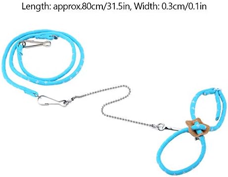 SALUTUYA Sincap çekme halatı Ayarlanabilir Hamster Koşum Hafif Şeker Planör Sincap Kirpi (mavi)