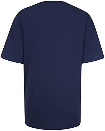 Kızlar Bluzlar Mektubu Baskı Üstleri Tişörtleri Bayan Kısa Kollu Ekip Boyun Brunch Sonbahar Yaz Bluzlar Giysileri at
