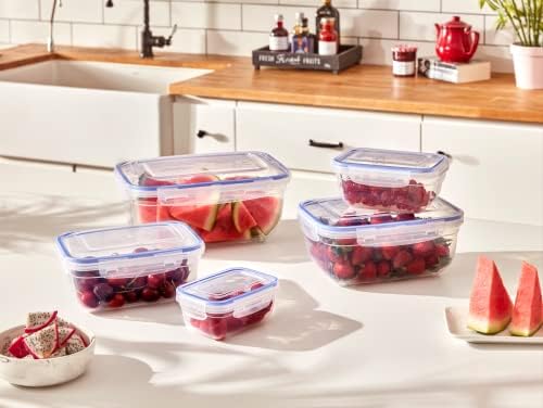 Süper Sızdırmaz Plastik Gıda Saklama Kabı-Kolay Geçmeli Kapaklı Hava Geçirmez, Sızdırmaz Yemek Hazırlama Kapları-Mikrodalga