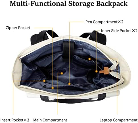 GOLF SUPAGS Cabrio Tote Sırt Çantası Geniş Üst Açık Su Geçirmez Sırt Çantaları USB şarj portu ile Kolej Çantaları 15.6 İnç
