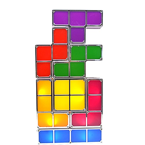 Yeni yenilik Tetris lamba Retro oyun tarzı kule blok oyunu serin gece lambası