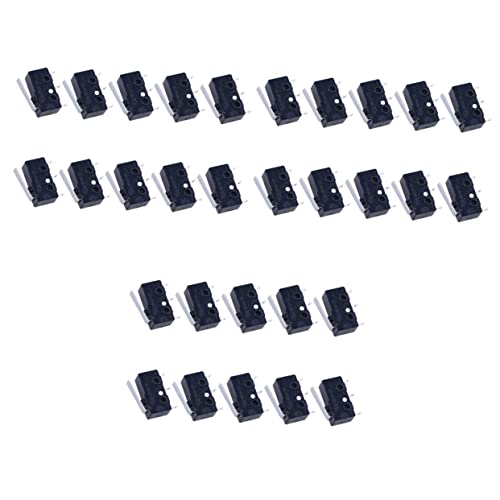 TEHAUX Mini Anahtarı 36 adet Limit Pin Anlık Ac V Siyah Düğme / - Mikro Anahtar Kolu İtme Mikrodalga Anahtarı Menteşe Anahtarları